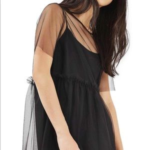 TOPSHOP sheer mesh mini dress
